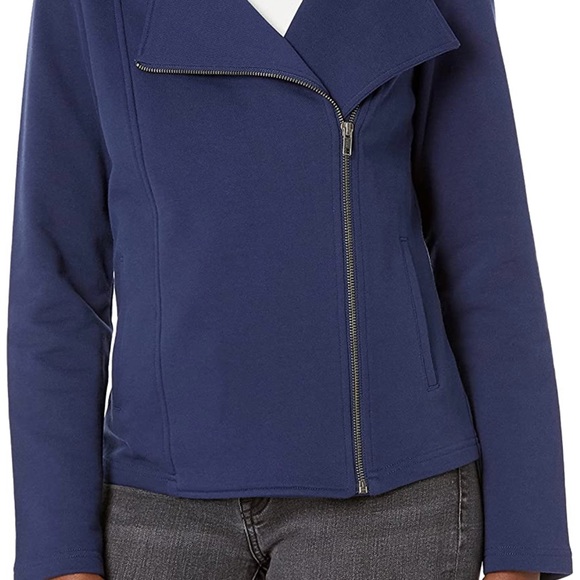 Carolyn mirand the Drop Moto Jacket NAVY - Picture 1 of 4